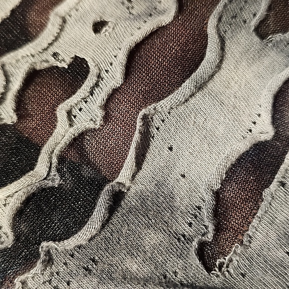 Ghost or dead person black and grey top + tights Halloween costume size M kids - Picture 5 of 5